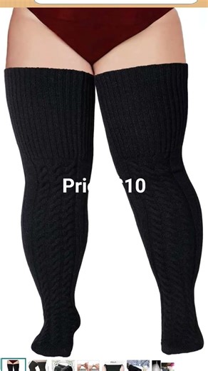 Wool Plus Size Thigh High Socks For Thick Thighs- Extra Long Womens Warm Cable Knit Over Knee Stock