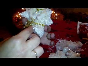 Lace fabric angels inspired by Linda - LivArtNow