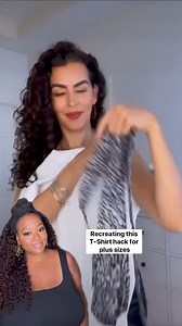 I was nervous to try this t-shirt hack by @Doranellys Patton, but I did it anyway What do you guys think! #stylehacks #fashionhacks | Ms Kristine