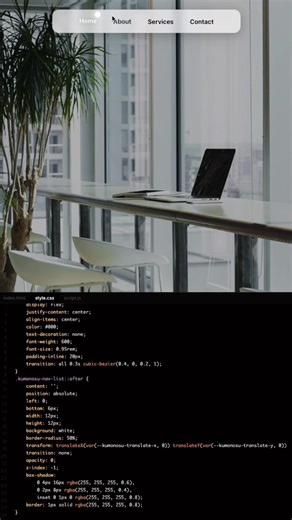 CSSとJSで作る、可愛く跳ねるドット付きナビゲーション