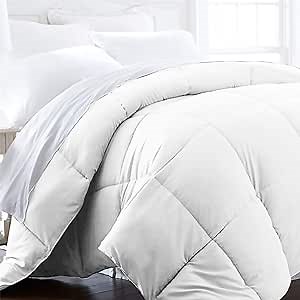 Becky Cameron Beckham Hotel Collection Full/Queen Size Comforter - 1600 Series Down Alternative Home Bedding & Duvet Insert - Pure White