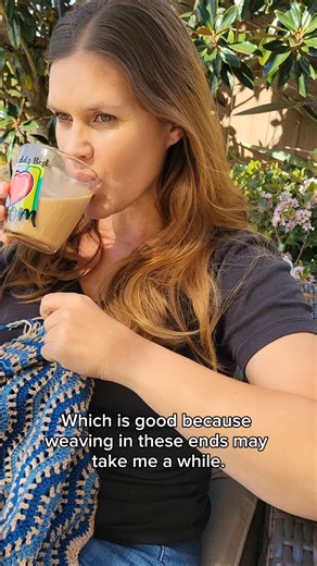 Crochet and Coffee: Eggo Waffle Coffee to Help Me Weave on These Ends 🧶😓 #tworiverscoffee #crochet