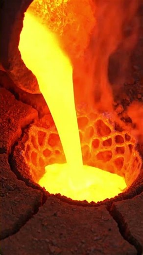 Pouring Liquid Gold 🔥😱 #shorts