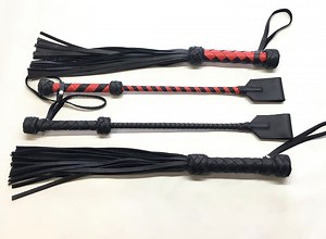 Leather Flogger 30 Tail Spanking Riding Crop 19,7" Genuine Leather Set - Handmade - Etsy