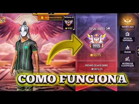 COM QUANTOS PONTOS PEGA DESAFIANTE E COMO PEGAR O BANNER DE DESAFIANTE NO FREE FIRE