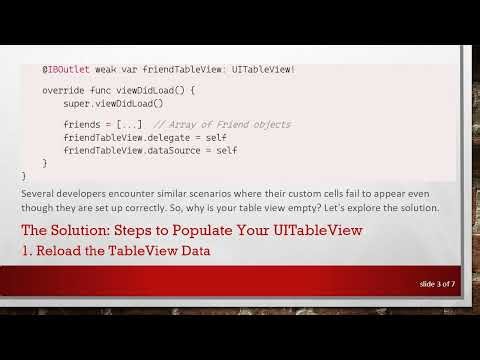 How to Fix Your UITableView Displaying Empty Cells in Swift
