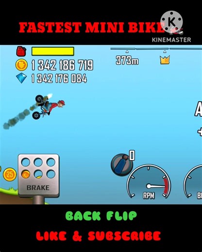 Fastest Mini Bike // Hill Climb Racing #shorts #hillclimbracing #automobile #gaming #trending #viral