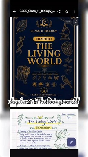 Class 11th biology chapter 1: The living world