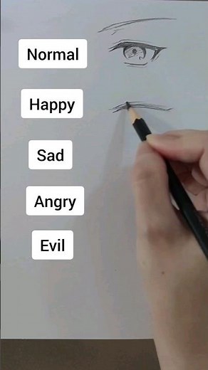 How to draw anime eyes - different expressions #howtodrawanime #animeeyes #draw