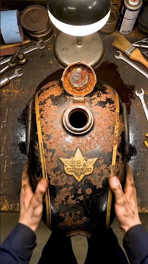 Legendary BSA Gold Star Restoration in 60 Seconds #restoration #airestoration #bikerestoration