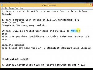 Check Point ICA Management Tools