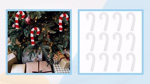 Amazon.com: 12pcs DIY Candy Cane Ornaments: White Plastic Christmas Canes Decoration Tree Hanging Ornaments for Craft Pendant : Home & Kitchen