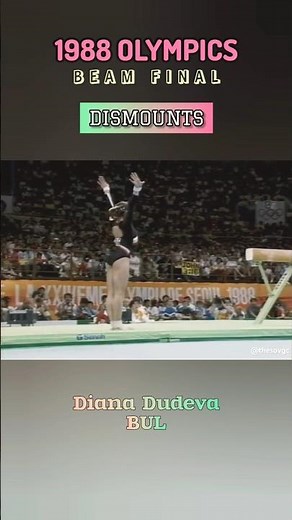 1988 Olympics Beam Final - Dismounts #gymnasticsshorts