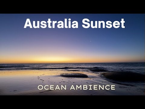 Relaxing Ocean Sunset in Adelaide | 4K Golden Hour Ambience
