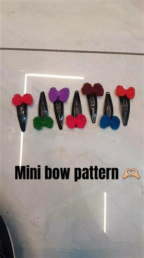 mini bow tutorial #crochet #tutorial #viral