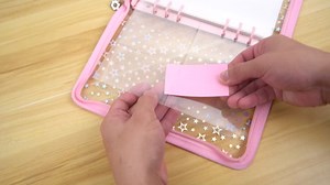 Sticker Storage Organizer, Binder Sticker Storage Display Book, Reusable Sticker Collecting Album w 90 Pockets & Zipper, Transparent Storage Sleeves Album for DIY, Sticker Not Included(Pink)