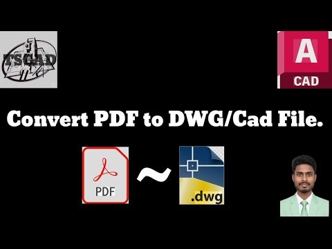 Convert pdf to dwg/cad file.