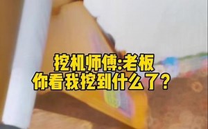 挖机师傅：老板老板你看我挖到什么了？老板：马上派人，连夜拉走！