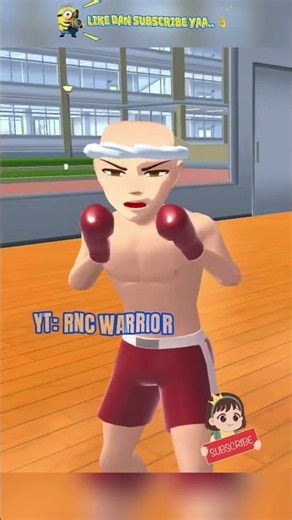 The bald guy becomes a boxing coach🥊😧 #sakuber #sakura #shorts #sakuraschoolsimulator #rncwarrior