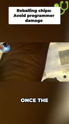 Repairtech Rx on Instagram: "Clean reballed chips to avoid programmer issues. Use a stencil, apply paste, melt, add flux, and reflow. Easy! #ChipRepair #Reballing #UFSTesting #TechTips #ElectronicsRepair #DIYElectronics #TechHacks"