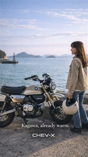 春を求めて バイクツーリング 香川モンキー女子^ ^ #automobile #バイク好きと繋がりたい #ツーリング #モンキー125 #モンキー女子 #ハンターカブ125 #ご当地ラーメン