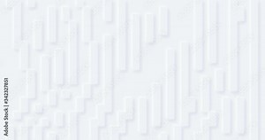 3d abstract white animated background. Random seamless looped moving blocks. Clean pixel art. Digital interior picture BG. Minimalistic style labyrinth. Diagonal geometry, vertical, horizontal stripes vídeo de Stock