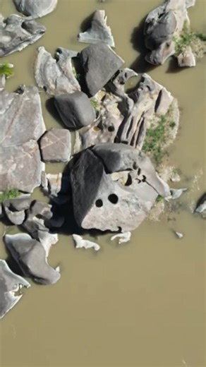 Black Rock, Colorado River. 1.7 billion year old metamorphic and igneous rock!