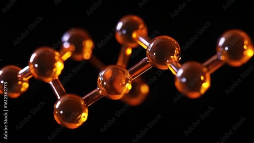 Molecular structure of a ribosome, depicted as spheres and rods in 3D rendering. Important for biology and medicine. Stock Video