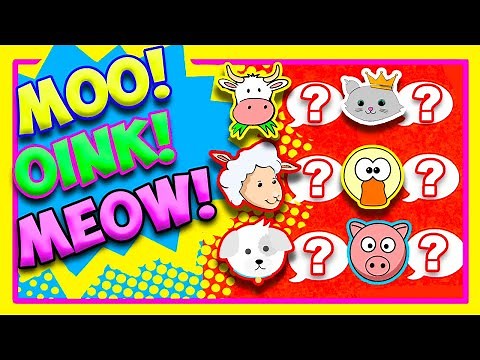 What does a cow say? | Animal sounds for toddlers and kids