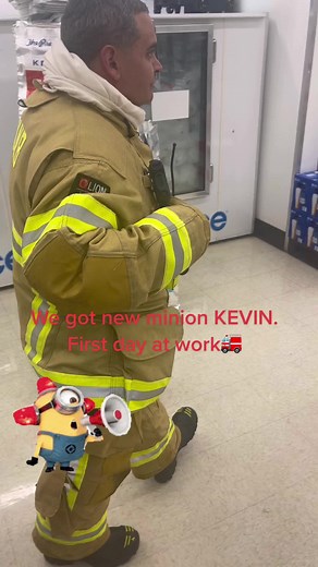 New Minion Kevin's First Day at Work as a Firefighter