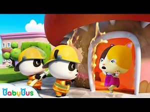 Super Panda Firefighters | Firefighter Song | Pretend Play | Panda Cartoon | Kids Song | BabyBus - Videos For Kids