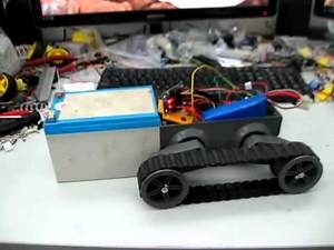 Rover 5 pushing a 4.3Kg SLA battery