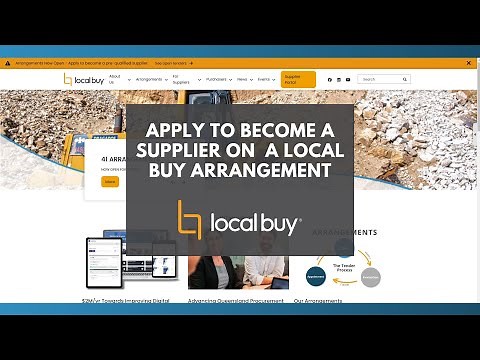 How to apply to become a supplier on a Local Buy Arrangement - step by step instructions