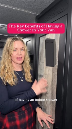 Van Wife Components on Instagram: "Are van showers really a necessity… or just a luxury? Here’s the truth 👇 Van showers are especially helpful in the winter. Instead of showering in freezing temperatures, you get a warm, comfortable, private space right inside your van. Plus, when you’re not using it, it can double as extra storage. We think a van shower is a necessity, but what do you think? Luxury or essential for your van build? #vanshower #vanbuildout #sprintervanconversion"