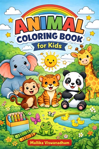 Buy Animal Coloring Book for Kids | Ages 3-6 (PDF Download) Online in India - Etsy
