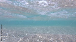 HD Slow motion undersea with clear water sea sand and wave.