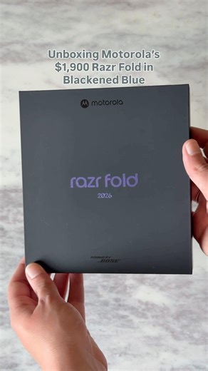 Unboxing Motorola’s $1,900 Razr Fold in Pantone Blackened Blue