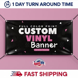 Full Color Custom Vinyl Banners, Custom Size Vinyl Banner, Custom Vinyl Banner Printing, Free Shipping, Full Color, Vinyl Banner - Etsy