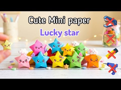 Paper Lucky Star Tutorial So Easy & Aesthetic✨😍Origami lucky star, DIY lucky stars,mini paper stars