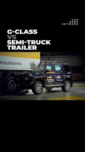 Car News Network | The iconic G-Class is put to the ultimate test against a semi-truck trailer (35 mph / 56 kph 30% frontal offset crash test with the IIHS... | Instagram