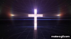 Three-dimensional Technology Sense Grid Lines Holy Cross 4K VJ Loop Background on Make a GIF