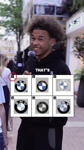 What is the current bmw logo? #visualpuzzle #streetinterview #brainteaser