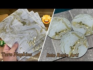 #161 Using Napkins In This Easy Resin Coaster Tutorial! What??