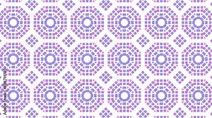 A captivating 2D animation featuring a vibrant mosaic with intricate textures. The artwork showcases a dynamic play of colors and patterns, creating a visually stimulating and artistic experience.