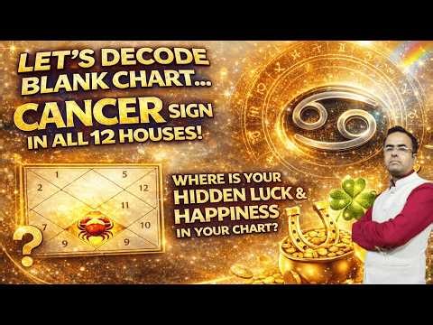 Let’s Decode Blank Chart | Find Your Hidden Luck in Birth Chart I Cancer in All 12 Houses