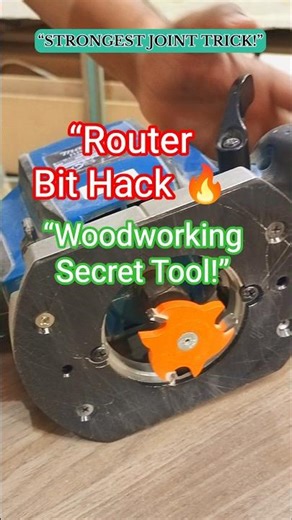 Genius Router Bit Trick for SUPER Strong Wood Joints! 💪#shorts #woodworking #diy #WoodJoint#Trending