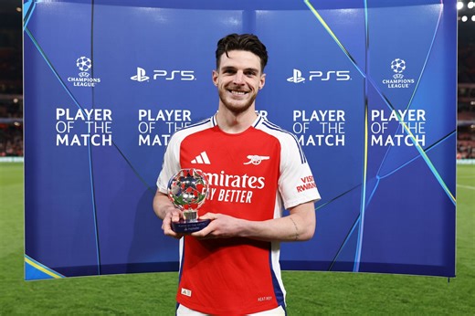 Declan Rice creates UCL knockout history after scoring brace for Arsenal in 3-0 win over Real Madrid