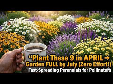 Plant These 9 in APRIL → Your Garden Explodes With Color By July (Fast-Spreading Perennials) 😍