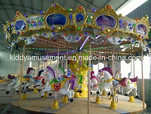 [Hot Item] Indoor Playhouse Ride Games Merry Go Round Carousel with Colorful Lights