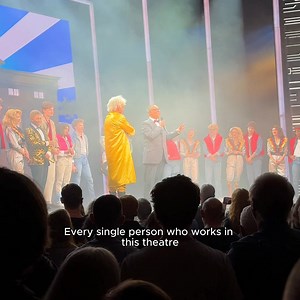 If you're gonna be a high school principal...why not do it with some STYLE?!! 📢 Gok Wan takes his bow as Principal Strickland with Brian Conley, Maddie Grace Jepson, and the cast of #BackToTheFuture!!! 🤓⚡️ #BackToTheFutureDay | Back To The Future - Musical